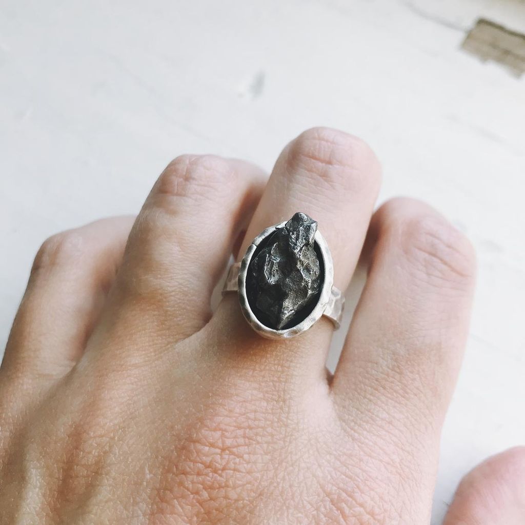 Jewelry: Ring, Raw Meteorite
