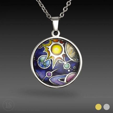 Necklace: SolSystm-Silver 28mm