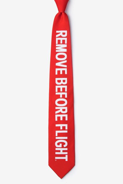 Ties: Remove Before Flight