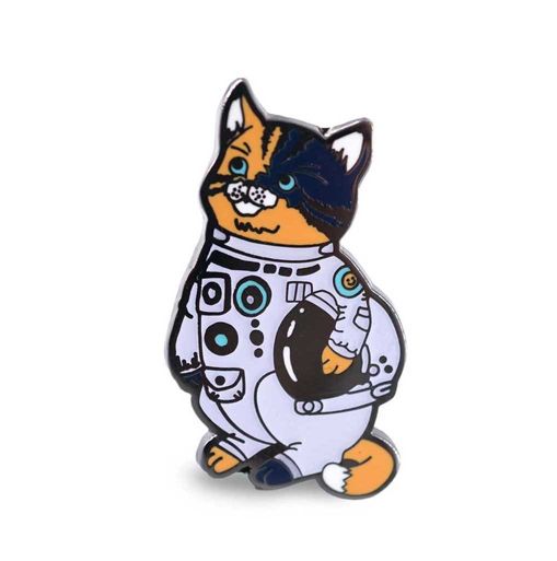 Pins: Mission Space Cat (White)