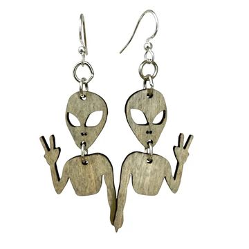 Jewelry: Alien Peace Earrings