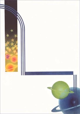 Magnet: Vintage Space Stationary