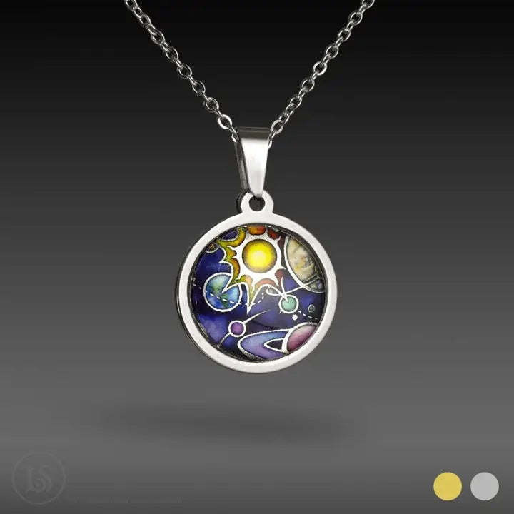 Necklace: SolSystm-Silver 19mm