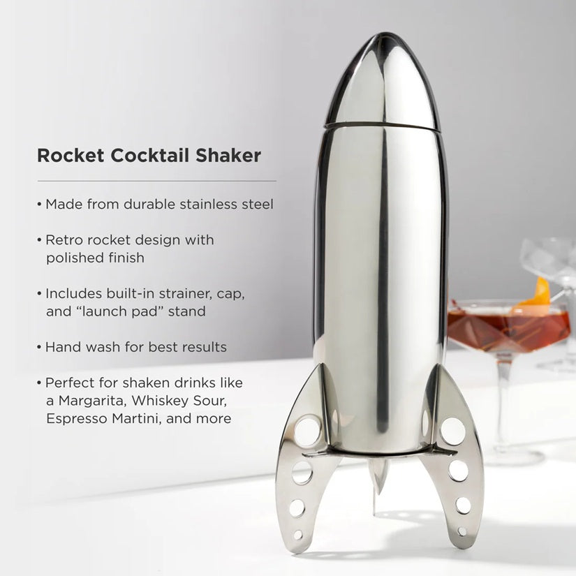 Retro Rocket Cocktail Shaker