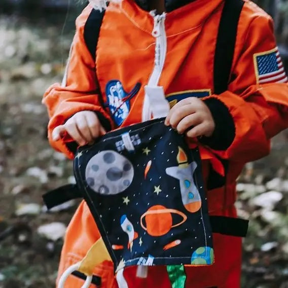 Space Rockets Crinkle Square