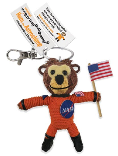 Keychain: Ham the Astrochimp String Doll