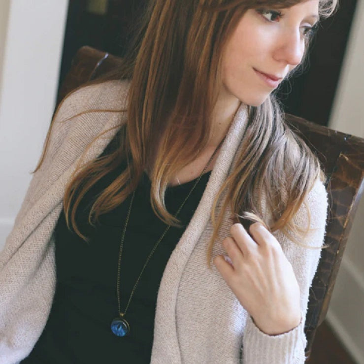 Interchangable Solar System Necklace Silver