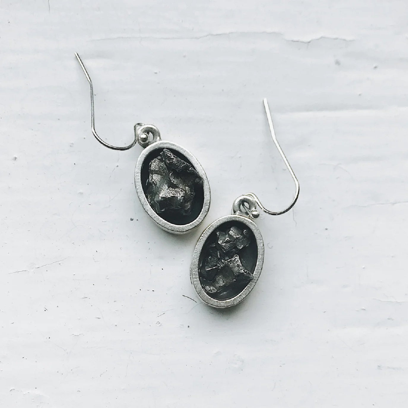 Jewelry: Earrings, Raw Meteorite