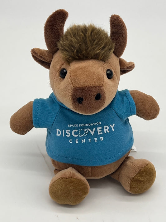 Bernie Bison Plush 6" wearing SFDC logo t-shirt