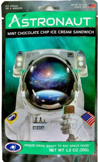 Freeze Dried Astronaut Ice Cream: Mint Chocolate Chip