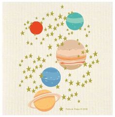 Stars & Planets Swedish Dishcloth