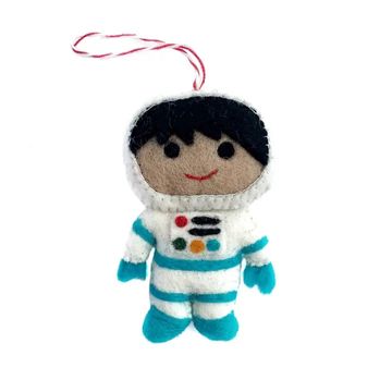 Boy Astro Felt X-mas Ornament