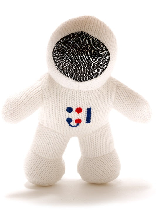 Knit Astronaut Baby Rattle