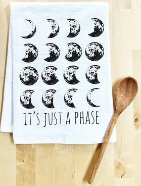 Dish Towel: It's Just a Phase White