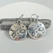 Jewelry: Planet Earrings Silver