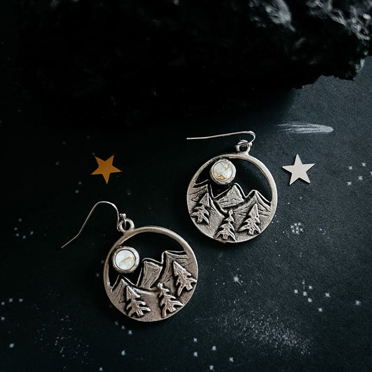 Jewelry:Moon Rising Over Mountain w/moon earrings