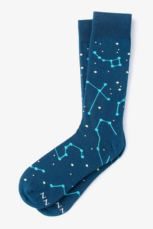 Socks: Unisex, Space Constellations Navy Blue