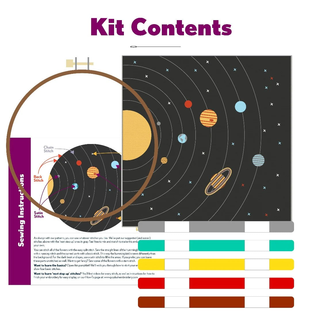 Embroidery Kit: Solar System