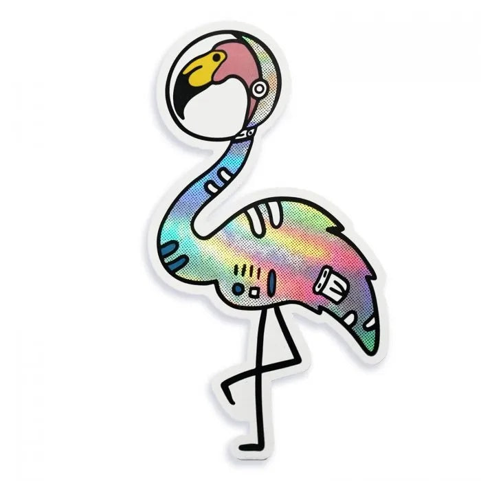 Stickers: Space Flamingo