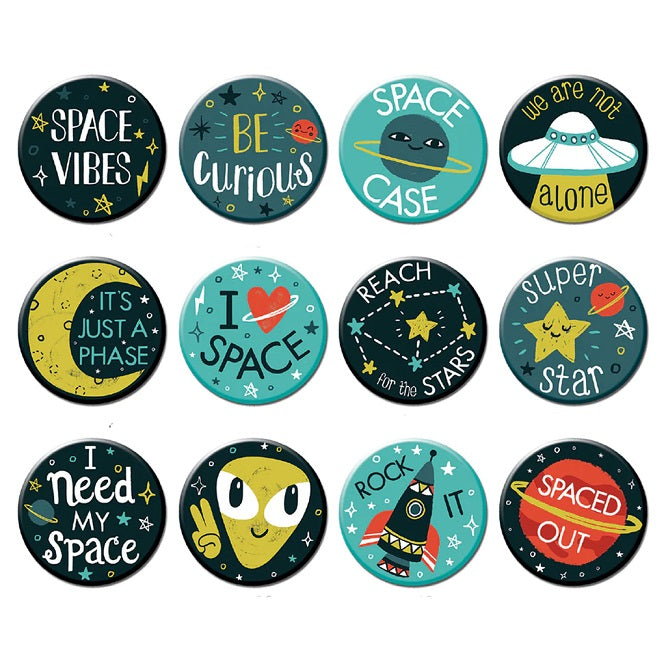 I Heart Space Buttons