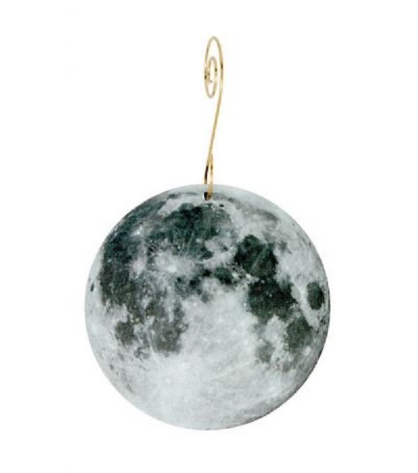 Birch Wood Moon Ornaments