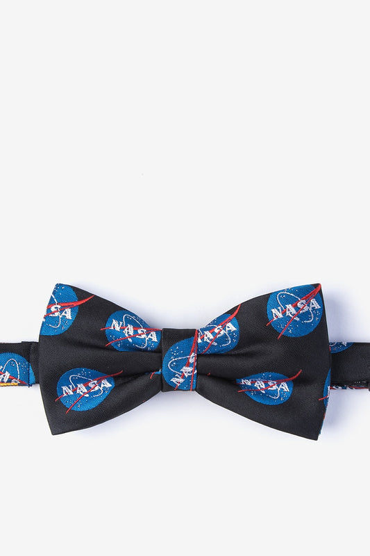 Tie: Bow-NASA Logo Black