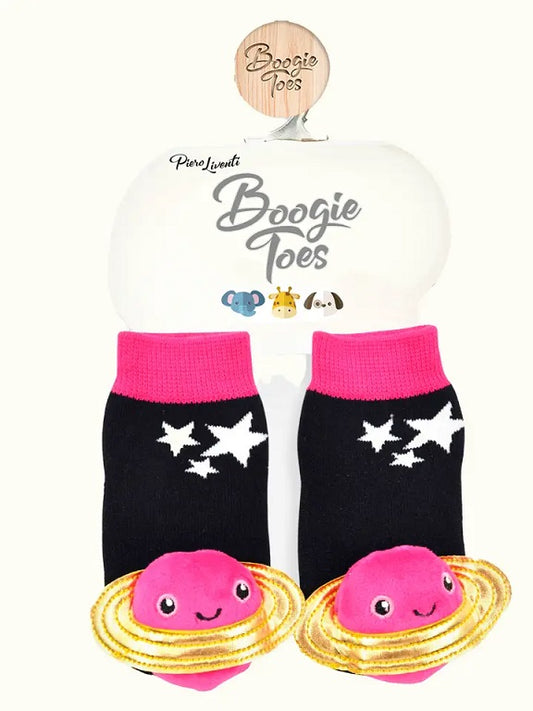 Socks: Boogie Toes Pink Planet Rattle