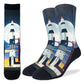 Socks: Saturn V Rocket Launch- Men's Size 8-13