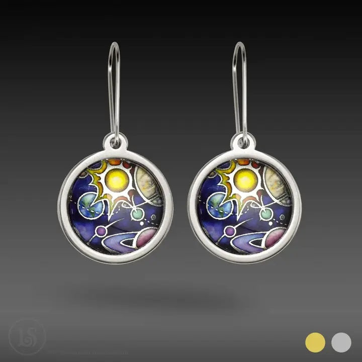 Earrings: Solar System Silver LS