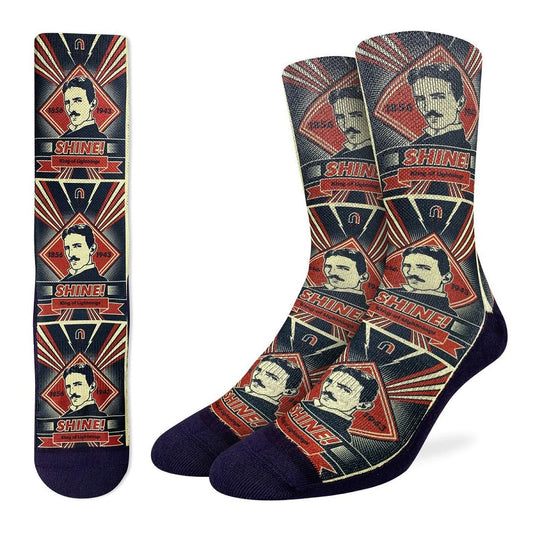 Socks: Nikola Tesla - Men's Size 8-13